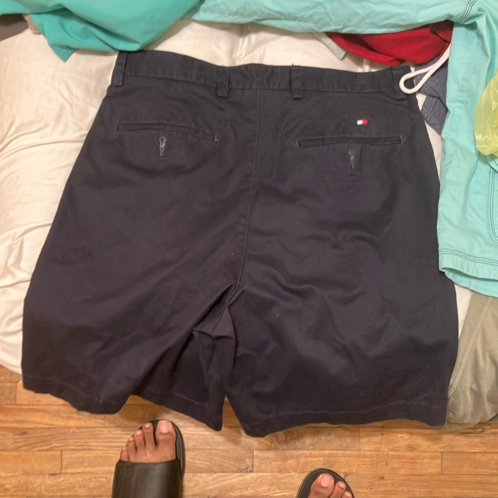 Tommy Hilfiger Black Flat Front Shorts